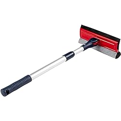 DSV Standard Professional Window Squeegee | 2-in-1 Window Cleaner Sponge and Soft Rubber Strip With Telescopic Extension Pole 20" - 30"50cm-76cm | Adjustable To Clean From Multiple Angles