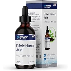 Fulvic Humic Acid Ionic Trace Minerals with Electrolytes Liquid Supplement. Plant Derived Mineral Drops, over 75 Trace Minerals for Energy Boost and Hydration. Up to 8 months supply. 2oz