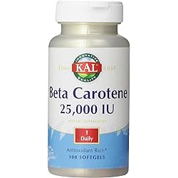 KAL Beta Carotene 25,000 IU Tablets, 100 Count