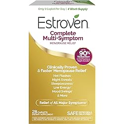 Estroven Complete Multi-Symptom Menopause Relief, Safe, Effective and Drug Free, Clinically Shown to Relieve Multiple Menopause Symptoms, Reduces Hot Flashes and Night Sweats, One Per Day, 28 Count