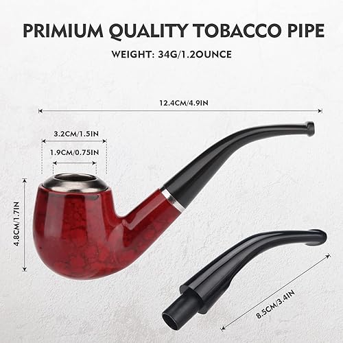 Scotte Captain Tobacco Pipe Red Smoking Pipe