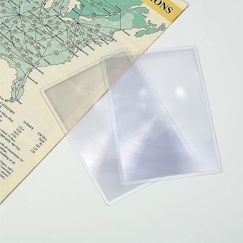 MagDepo Magnifying Sheet 3X Full Page Area with One Bonus Card Magnifier Fresnel Lens, Solar Oven DIY Projection Ideal for Reading Newspaper, Small Print, and Document