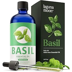 Basil Essential Oil - 100% Natural Organic Pure Essential Oils for Skin, Hair, Diffusers, Humidifiers, Aromatherapy, Yoga, Massages, Home Care - Fragrance Oils for Soap Making & Candle Scent 150ml