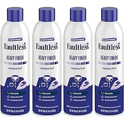 Laundry Starch Spray, Faultless Heavy Spray Starch 20 oz Cans for a Smooth Iron Glide on Clothes & Fabric Even Spray, Easy Iron Glide, No Reside Pack of 4