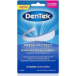 DenTek Fresh Protect Disposable Dental Guards, Nighttime Teeth Grinding, 32 Count, 96 Day Supply