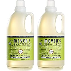 Mrs. Meyer's Laundry Detergent, Infused with Essential Oils, Lemon Verbena, 64 Fl oz - Pack of 2 128 Loads