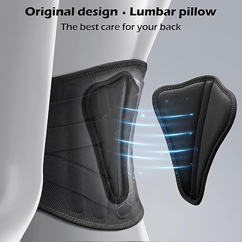 FREETOO Back Brace for Lower Back Pain Relief with Pulley System,Lumbar Support Belt for Men & Women with Lumbar Pad, Ergonomic Design and Soft Breathable 3D Knit Material,for Herniated Disc,Sciatica
