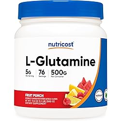 Nutricost L-Glutamine Powder 500 Grams Fruit Punch