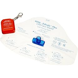 ADC - 4056OR 4056 Adsafe Plus Single-use CPR Face Shield with Keychain and Case Adult, Orange, 2.4 Ounce