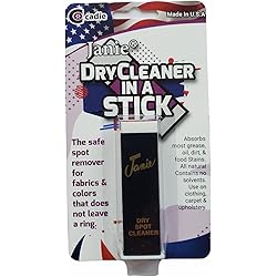 JANIE Dry Cleaner In A Stick,Dry Spot Cleaner,Stain Remover - Absorbs Most Grease,Oil,Dirt,& Food Stains.Use On Clothing,Carpet & Upholstery. 1 Pack