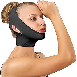 Post Surgical Chin Strap Bandage for Women - Neck and Chin Compression Garment Wrap - Face Slimmer, Jowl Tightening, Chin Lifting Medium Pack of 1