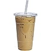 50 Count] 24 oz. Plastic Cups With Flat Lids