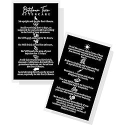Botulinum Toxin Aftercare Card | 50 Pack | Physical Printed 2x3.5” inches Business Card Size | Anti-Wrinkle Injection Supplies | Black and White Design