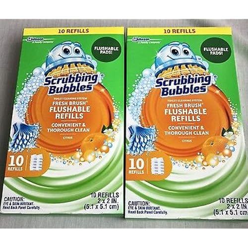 Fresh Brush Toilet Cleaning System, Flushable Refill, 20 ct 3 pack