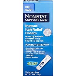 Monistat Care Instant Itch Relief Cream | Max Strength | Cools & Soothes | 1 OZ Packaging May Vary