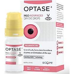 OPTASE MGD Advanced Dry Eye Drops - Preservative Free Eye Drops for Dry Eyes and MGD - Artificial Tears for MGD Symptoms - Demet Technology, Multidose Bottle, Contact Lens Safe - .33 fl oz, 300 Doses