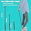 Fanwer Shoe horn Long handle for Seniors - 33.5" Long Dressing Stick, Sock Remover Tool, Stable, Not easy to break, Adjustable, for Disabled, Knee & Hip Replacements and Back Problems People
