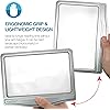 MagniPros 3X Large Ultra Bright LED Page Magnifier with 12 Anti-Glare Dimmable LEDsEvenly Lit Viewing Area & Relieve Eye Strain-Ideal for Reading Small Prints & Low Vision Seniors with Aging Eyes