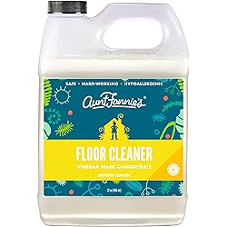 Aunt Fannie's Floor Cleaner Vinegar Wash Concentrate - Multi-Surface Cleaner, 32 oz. Single Bottle, Bright Lemon