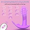 Wearable Beaded Panty Vibrator, Thrusting Rabbit with Remote, WEDOL Waterproof Butterfly Vibrator, 10 Thrusting & Rotating G spot Clitoral Stimulator, Sex Toy for Women, Adult, Purple
