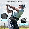 FREETOO Air Mesh Back Brace for Men Women Lower Back Pain Relief with 7 Stays, Adjustable Back Support Belt for Work, Anti-skid Lumbar Support for Sciatica Scoliosis Mwaist:36''-44'', Black