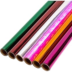 Clear Cellophane Gift Wrapping in 6 Colors 17 in x 10 Ft, 6 Pack