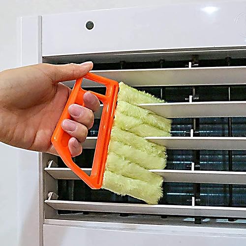 Window Venetian Blind Cleaner Duster Tool, 5 Pack Hand-held Window Door Track Cleaning Brush, Windowsill Sweeper Crevice Cleaning Tool for Shutters, Air Conditioner, Car Vents, Keyboard