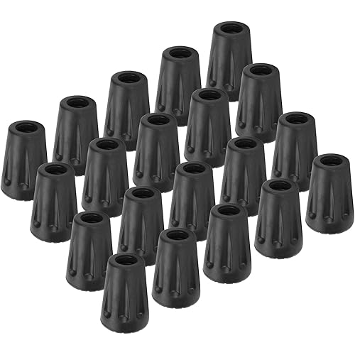 Ferrule Protectors, Plastic Reduce Noise Good Gift 20pcsPack Walking Stick Tips for Camping
