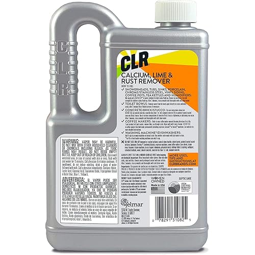 CLR Calcium, Lime & Rust Remover, Blasts Calcium, Dissolves Lime, Zaps Rust Stains, 28 Ounce Bottle Pack of 2