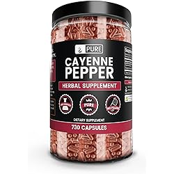 Pure Original Ingredients Cayenne Pepper 730 Capsules No Magnesium Or Rice Fillers, Pure, Lab Verified