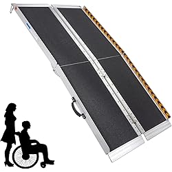 Wheelchair Ramps 6FT, gardhom Aluminum Extra Wide 31.3” Folding Portable Ramp for Home Stairs Steps Car SUV