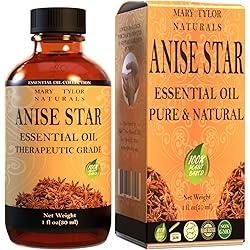Star Anise Essential Oil 1 oz, Premium Therapeutic Grade, 100% Pure and Natural, Perfect for Aromatherapy, Diffuser, DIY by Mary Tylor Naturals
