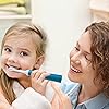 Sejoy Rechargeable Kids Electric Toothbrush for Children and Toddlers Age 3,Easy-Grip Handle,2 Clean Modes, IPX7 Waterproof, 2-Min Smart Timer, 2 Dupont Soft Bristles Brush Heads, Cartoon Design