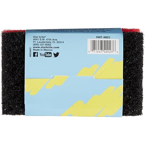 STAR BRITE Scrub Pad Kit - 3 Different Textured Scouring Pads & Interchangeable Handle 040023PW