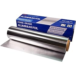 Heavy Duty Aluminum Foil, Food Grade Aluminum Foil Roll 12 Inches X 300 Feet - 300 Square Feet, 0.85mil Thickness
