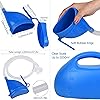 Urinals for Men, 2000ml Female Urinal, Urinals for Women, Portable Pee Bottle for Men and Women, Unisex Potty with Lid and 45.2 Tube, Male Female Urinal Bottle for Camping Car Travel Pregnancy - Blue
