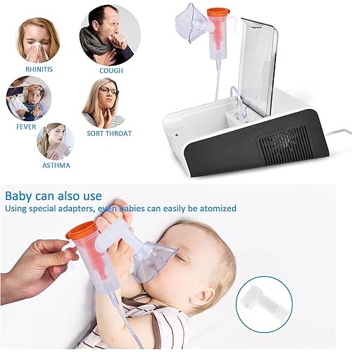 Home Portable Nebulizer - Handheld Compressor Jet Nebulizer Machine - Personal Inhalers for Breathing Problems - Cool Mist System for Kids Adults Home Daily Use