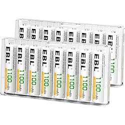 EBL Rechargeable AAA Batteries 16-Counts Ready2Charge 1100mAh Ni-MH Battery