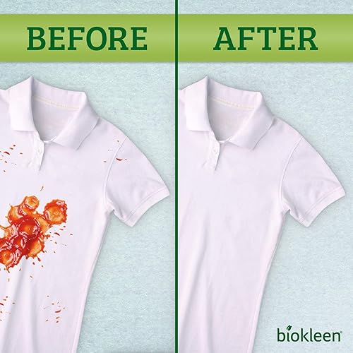 Biokleen Bac-Out Stain Remover for Clothes - 2 Pack with Cloth - Natural, Enzymatic Odor & Stain Remover, Enzyme Professional Strength, Destroys Stains & Odors Safely, for Pet Stains, Urine, Laundry, Diapers, Wine, Carpets - Eco-Friendly, Plant-Based