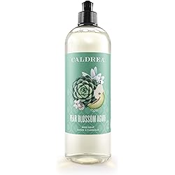 Caldrea Dish Soap, Biodegradable Dishwashing Liquid made with Soap Bark and Aloe Vera, Pear Blossom Agave Scent, 16 oz Packaging May Vary