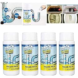 WOWNG Wild Tornado Pipe Dredge Deodorant, Ultimate Sink & Drainage Cleaner, Quick Foaming Toilet Cleaner, Dredge Agent for Kitchen and Toilet Pipes 4 PCS