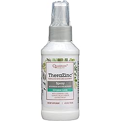 Quantum Health TheraZinc Oral Spray, Zinc Immune Support For Adults and Kids, Provides Throat Relief in a Soothing Liquid Zinc Spray, 4 Oz