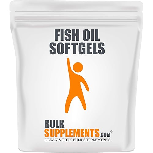 BulkSupplements.com Fish Oil Softgels - Omega 3 Fatty Acid Supplements - Fish Oil Capsules - Omega 3 Supplement - Omega-3 Fish Oil Pills - DHA Supplements 300 Count - 300 Servings