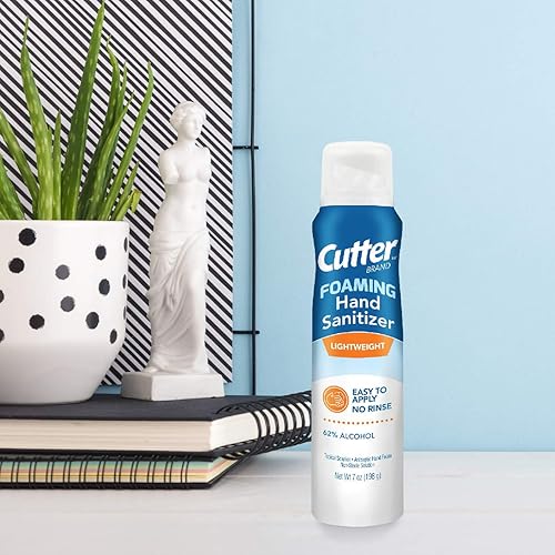 Cutter HG-96965 Foaming Hand Sanitizer, 7-oz, Antiseptic Solution, Pack of 12