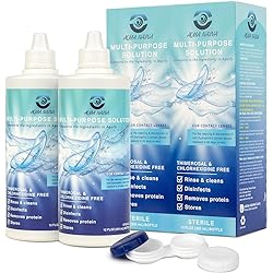 Aqua Naina 2 Pack 12 Fl Oz | Contact Lens Solution | Cleaning and Disinfecting Multi-Purpose Solution | Convenient Everyday Lens Hygiene and Eye Care