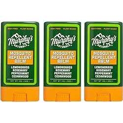 Murphy's Naturals Mosquito Repellent Balm Stick | Plant Based, Natural Ingredients | DEET Free | TravelPocket Size | 0.5 oz | 3 Pack