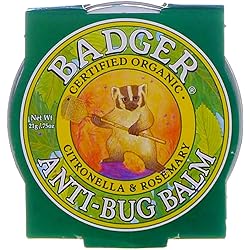 Badger Anti Bug Balm Organic Certified Natural Mosquito Repellent 0.75oz3-Pack