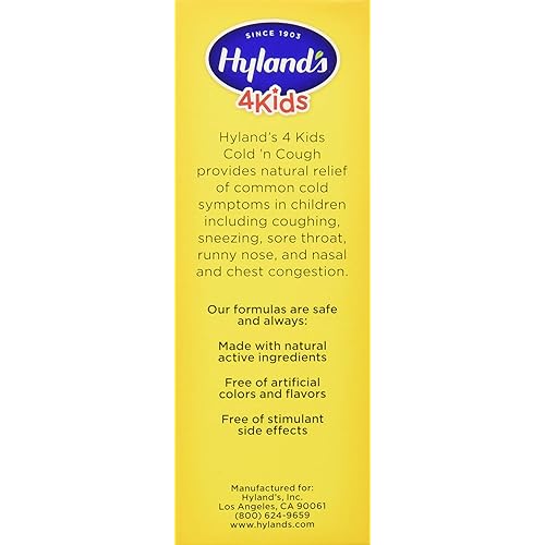 Hyland's Homeopathic 4 Kids Cold and Cough Relief Liquid Natural, 3 Count