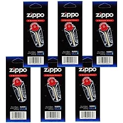 Zippo Lighter 6 Flint Card Total 36 Flints, Black 1FLT-Z