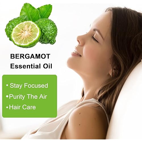 PHATOIL 100ML Bergamot Essential Oil, for Aromatherapy Diffusers, Humidifiers, Skin Care, Massage, Great for DIY Candle and Soap Making, Gift for Friend